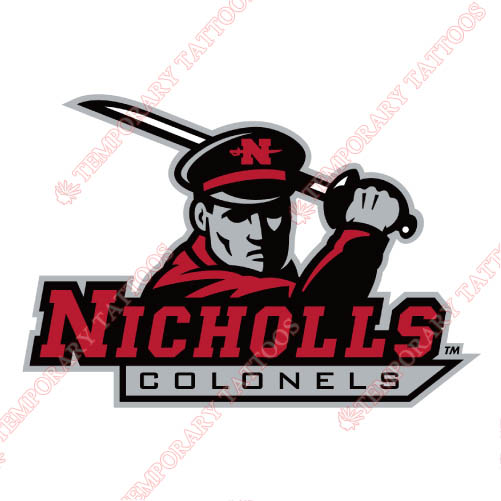 Nicholls State Colonels Customize Temporary Tattoos Stickers NO.5470